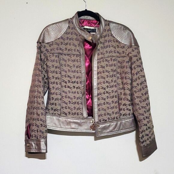 ROCAWEAR Vintage 90's Logo Moto Jacket - Size Medium - Picture 1 of 10